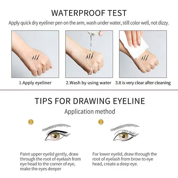 📢📢50% RABATT!!⏰24 Stunden lang anhaltender, wasserfester Farb-Eyeliner – 14 Farben, Perlmutt- und Matt-Finish, einfach anzuwenden🎨