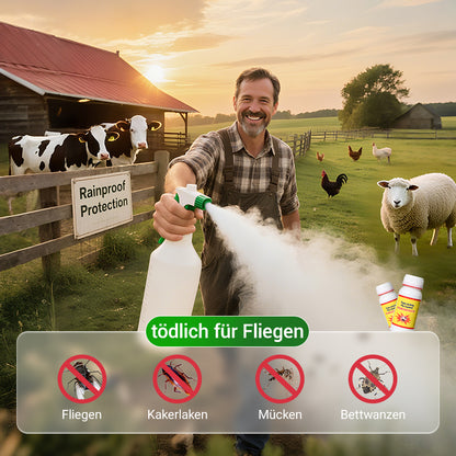 Universelles, hocheffizientes und sicheres Fliegenbekämpfungsmittel