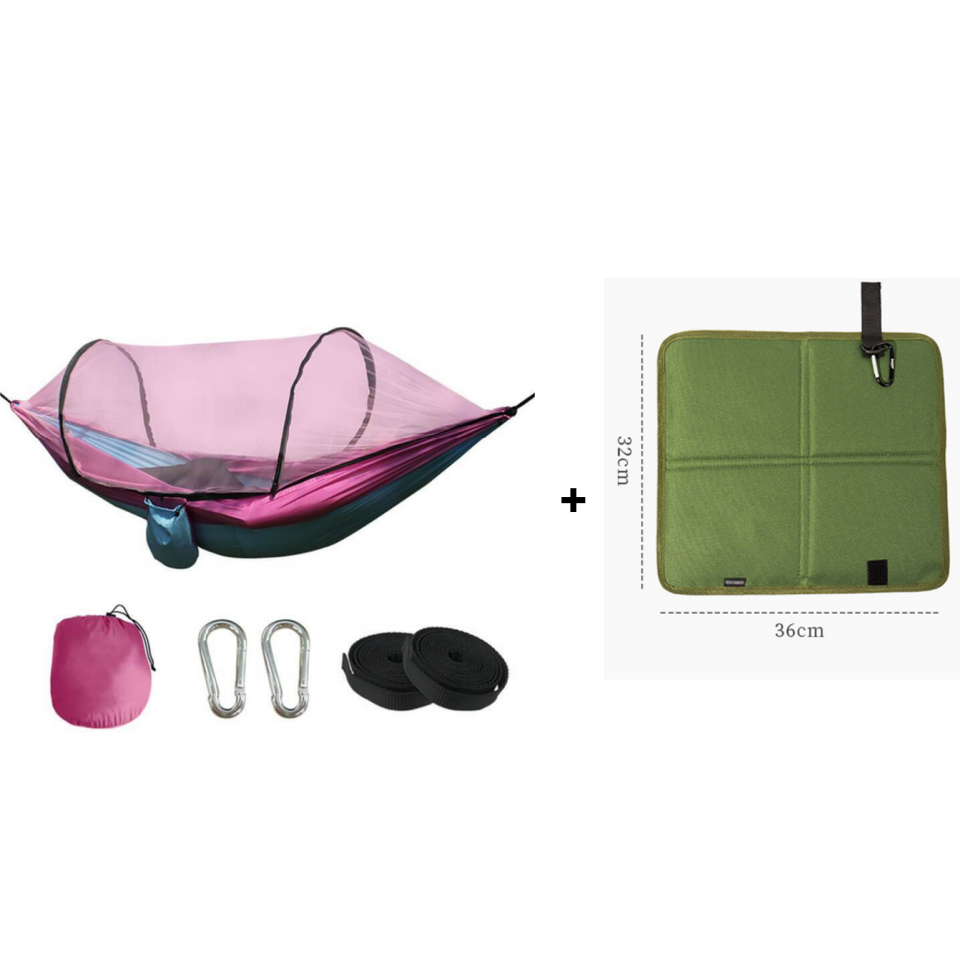🛏️🏕️Vollautomatische Speed-Open-Hängematte mit Netz 🦟🔥 Sommer-Sale: Jetzt 50 % Rabatt! 🌿