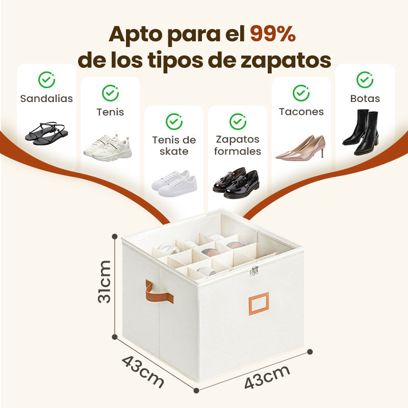 💥 Schuh-Organizer aus Stoff – platzsparende Aufbewahrungsbox – für bis zu 12 Paar Schuhe – ideal für Kleiderschränke, Flure & Reisen – schützt vor Staub & Schmutz