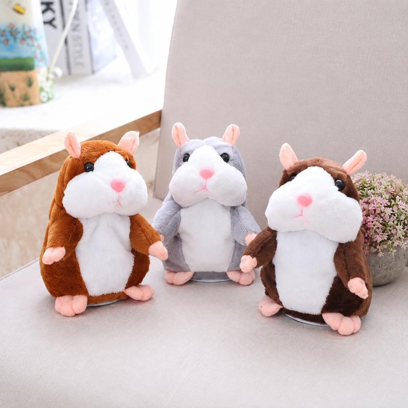 Sprechender Plüsch-Hamster – wiederholt alles, was man sagt, bewegt dabei automatisch den Kopf; ein Riesenspaß für Kinder und Erwachsene
