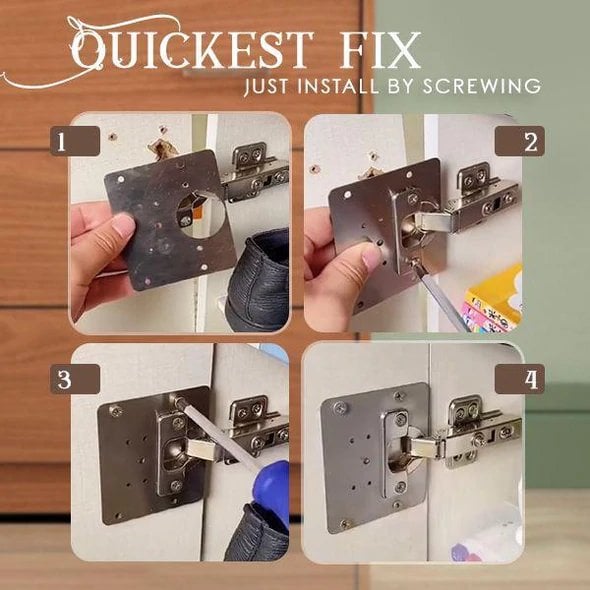 🔥 50% sparen! Scharnier-Reparatur-Kit – All-in-One, einfach & langlebig – keine lockeren Türen mehr! 🏠💪🔧