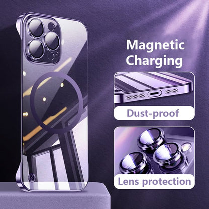 Transparente randlose 💎 ultradünne Magnetlade-Hülle für iPhone 📱🧲✨