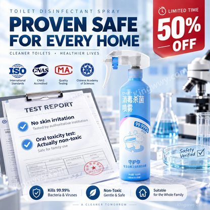 Professionelles Desinfektions- und antibakterielles Spray für Toiletten – 99,999 % Abtötungsrate | Wirkt innerhalb von 30 Sekunden | Ungiftig | Sicher für Mutter und Kind