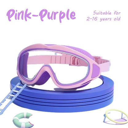 🎉KOOP 2 EN BESPAAR 20% 🔥HD zwembril voor kinderen met groot frame, waterdicht en anti-condens