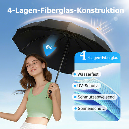 🌂55% Rabatt🔥Großer faltbarer Regenschirm mit 12 windfesten Speiche