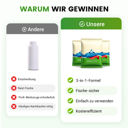 500g Premium Teichpflege-Pulver | Wasserklärer & Algenkontrolle 🐟🌊🔬
