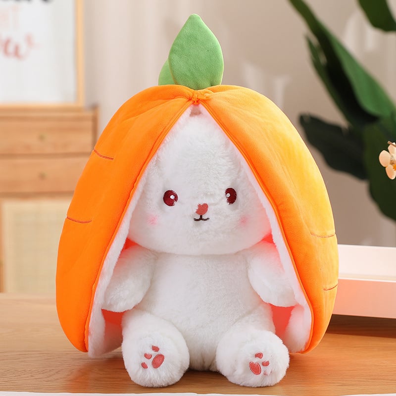 🍓 Erdbeerhäschen verwandelt sich in Häschen 🎀 Fruchtpuppe Plüschtier 🐰