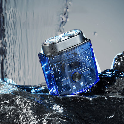 🔥 Transparenter Mini-Elektrorasierer mit leisem Betrieb 🔥