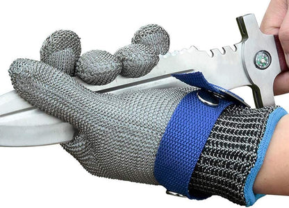 🧤 JETZT 50 % RABATT! 🥩 Handschuh aus Edelstahlgewebe – Höchste Schnittschutzklasse A9 – Perfekt für Metzger und Köche – Nie wieder Messerunfälle! 🔪🚫