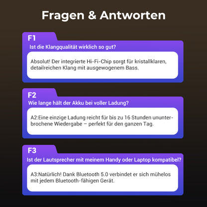 Kompakter HiFi Bluetooth Lautsprecher 🎵🔊