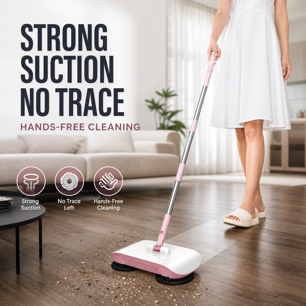 🤖🧹 Smart-Roboterstaubsauger mit Wisch- & Kehrfunktion – für Hartböden, leicht & vielseitig, jetzt −50%