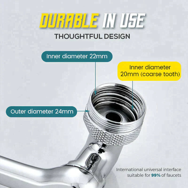 🔥Großer Verkauf 50% Rabatt & 2 KAUFEN, 1 GRATIS🔥 1080° großwinklig drehbarer Spritzwasserfilter Wasserhahn