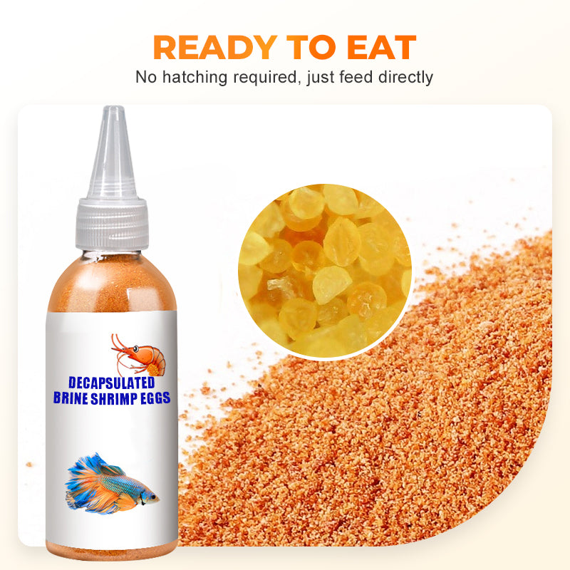 🎄 Entkapselte Salinenkrebs-Eier als Fischfutter 🎁 (Zum sofortigen Verzehr für Ihre Fische!) ❄️🐟