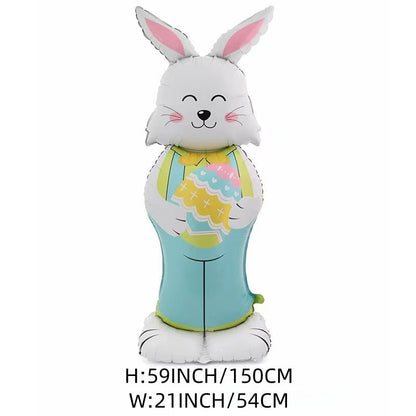 💎 OSTER-FRÜHBUCHER-SALE! 💎 Riesen 3D-Steh-Hase-Ballon – Selbststehend, Wiederverwendbar & Farbenfroh für Festliche Osterstimmung 🐰🎈