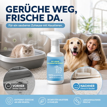📢📢50 % Rabatt!! 🐾✨ Geruchsentferner‑Spray für Haustiere｜Beseitigt Tiergerüche, schonend für Innenräume