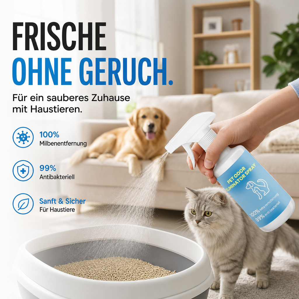 📢📢50 % Rabatt!! 🐾✨ Geruchsentferner‑Spray für Haustiere｜Beseitigt Tiergerüche, schonend für Innenräume