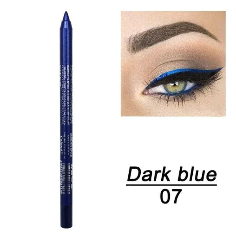 📢📢50% RABATT!!⏰24 Stunden lang anhaltender, wasserfester Farb-Eyeliner – 14 Farben, Perlmutt- und Matt-Finish, einfach anzuwenden🎨