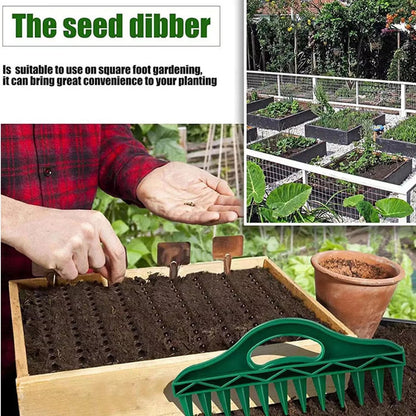 🌱Garden Seed Spacer & Dibbler – 12-Hole Precision Planting Tool
