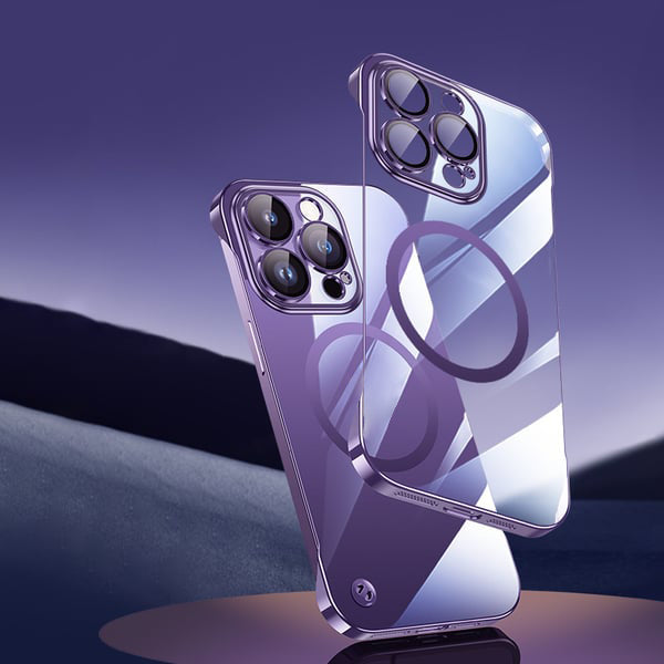 Transparente randlose 💎 ultradünne Magnetlade-Hülle für iPhone 📱🧲✨