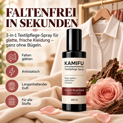 Keine Falten mehr, dazu noch ein Hauch von Rosen – Forest Rosewood: einfach aufsprühen und tragen – überall makellos.