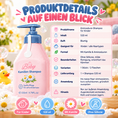👶Aminosäure-Shampoo für Kinder – macht das Haar geschmeidig und pflegt es, ohne Silikone🧴