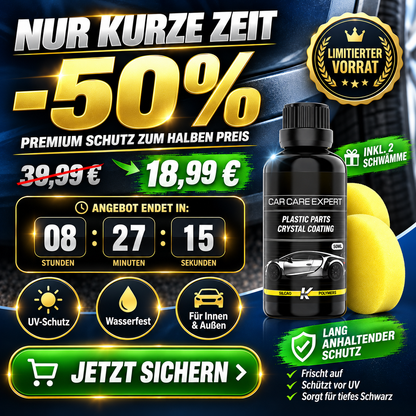 50 ml Kristallbeschichtung für Kunststoffteile mit Schwämmen💎🚗