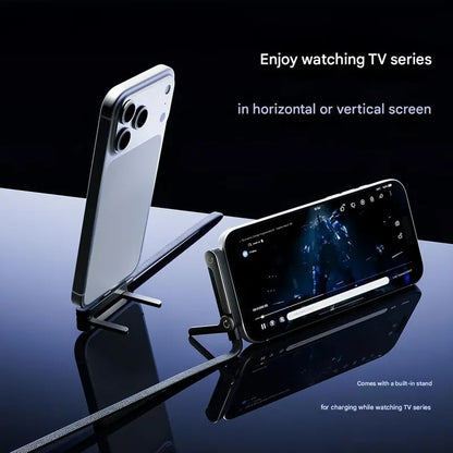 🔥Solange der Vorrat reicht 50% Rabatt!🎉2-in-1-Geflochtenes Schnellladekabel mit integriertem Handyhalter