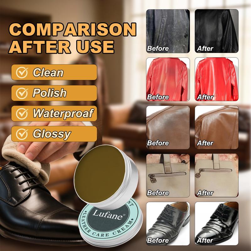 ✨ Lederpflegecreme: Rein natürlicher, ungiftiger Lederpflegestoff - wasserabweisende Formel.🧼