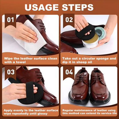 ✨ Lederpflegecreme: Rein natürlicher, ungiftiger Lederpflegestoff - wasserabweisende Formel.🧼