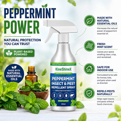 👍Hot Sale- Buy 2 Get 1 Free🗑️Natural Peppermint Oil Insect and Pest Spray🪳🦟 –Maximum Strength - Safe Scent Formula for Home & Garden