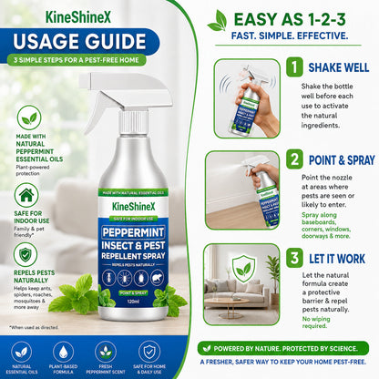 👍Hot Sale- Buy 2 Get 1 Free🗑️Natural Peppermint Oil Insect and Pest Spray🪳🦟 –Maximum Strength - Safe Scent Formula for Home & Garden