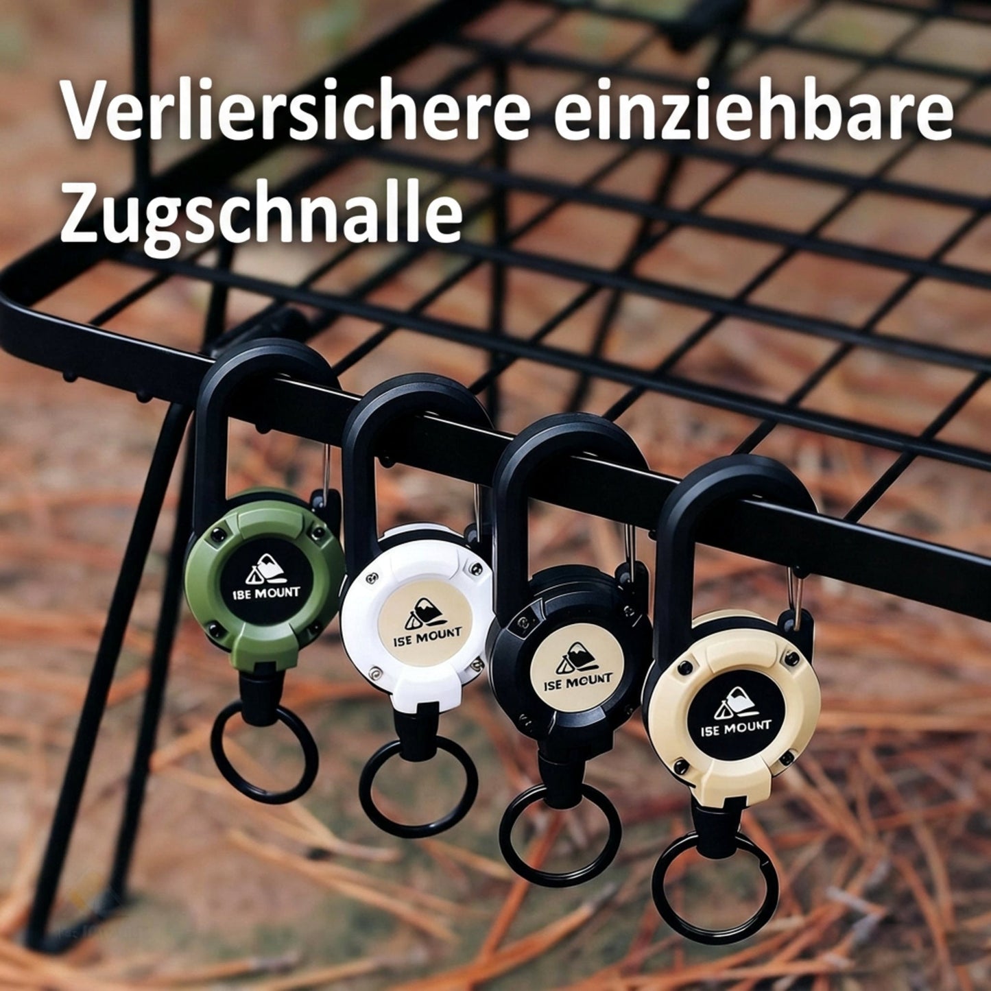 🏆Schlüsselanhänger mit ausziehbarem Karabinerhaken 🎣 – 65 cm langes Stahlband, robuster Ausweishalter, leichtes EDC-Accessoire für Schlüssel, Ausweise und den Einsatz im Freien