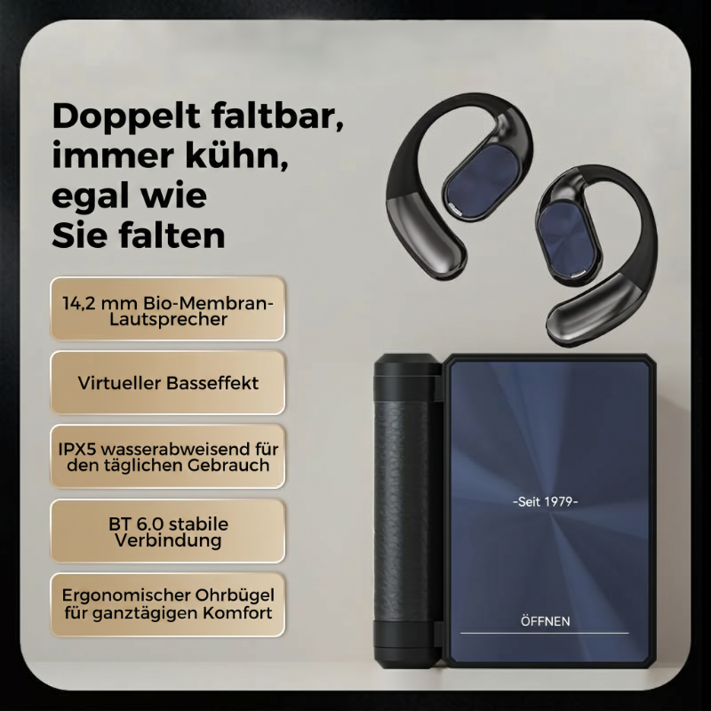 🎧 Kabellose Kopfhörer mit Noise-Cancelling – 145h Spielzeit, Bluetooth 6.0 & IPX5 Sport-Zertifizierung 🚀✨