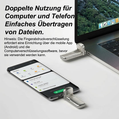MOVESPEED V-Serie SSD-Stick – Für Fotos, Dokumente & sichere Datensicherung, USB 3.1 / Type-C (520MB/s) 📂🔒