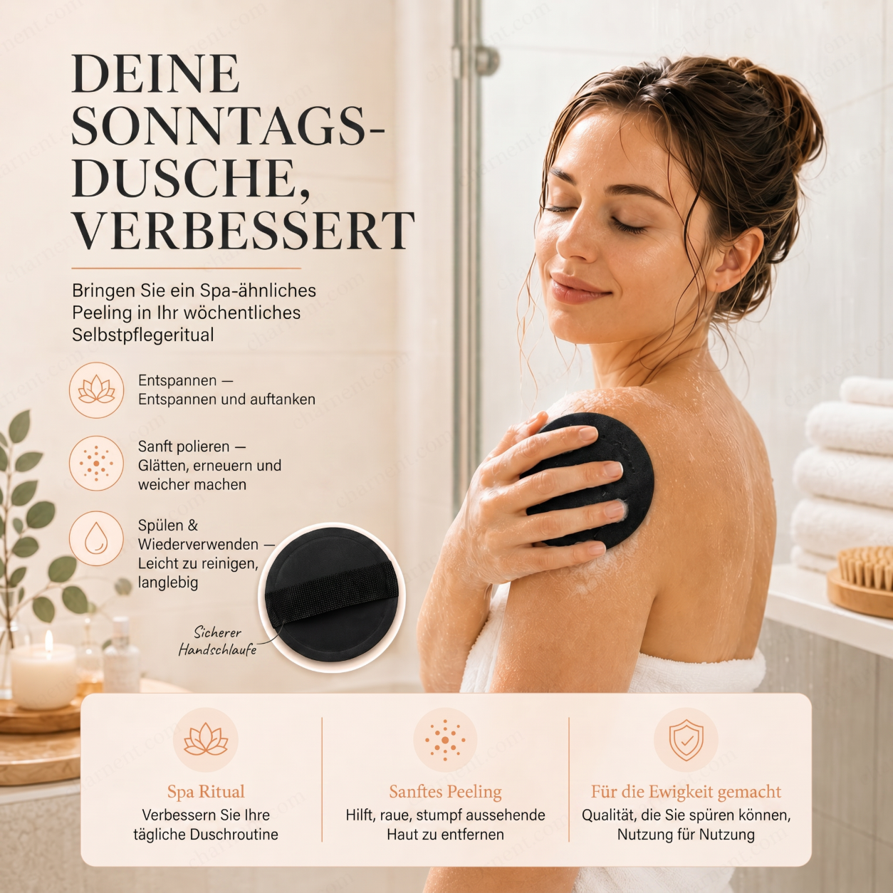 🚿  Zwei zum Preis von einem  Wiederverwendbare Peeling-Pads | Sanft für glatte, frische Haut🧖‍♀️