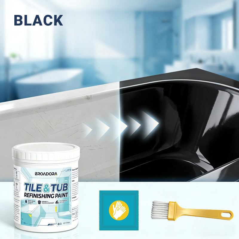 White Tile Refinishing Paint – Waterproof Stain-Blocking DIY Coating for Tiles, Sinks & Toilets
