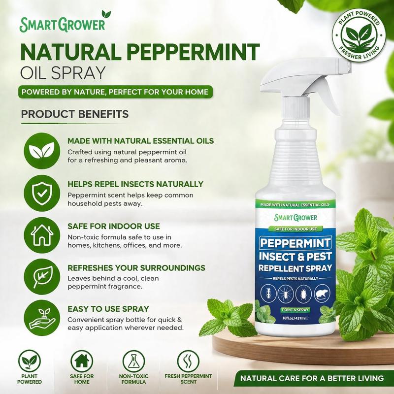 👍Hot Sale- Buy 2 Get 1 Free🗑️Natural Peppermint Oil Insect and Pest Spray🪳🦟 –Maximum Strength - Safe Scent Formula for Home & Garden