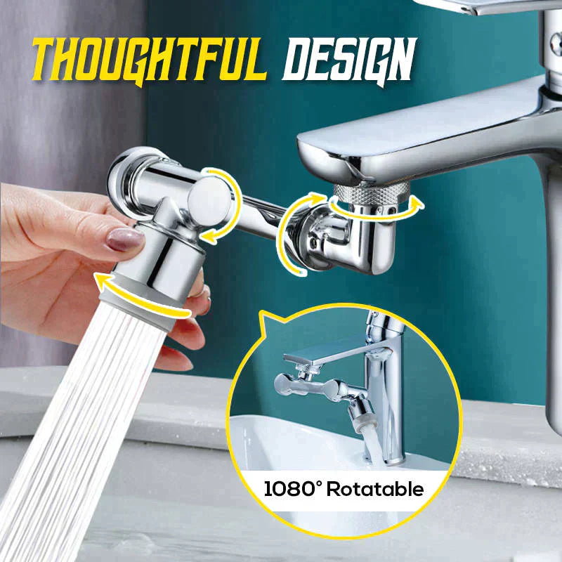 🔥Großer Verkauf 50% Rabatt & 2 KAUFEN, 1 GRATIS🔥 1080° großwinklig drehbarer Spritzwasserfilter Wasserhahn
