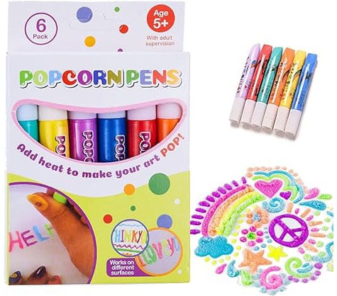 🥳HEISSER SALE 2026🥳💞50.000+ VERKAUFT!🎄🎁Magische Popcorn-Stifte mit Blaseneffekt, wärmeaktivierte Popcorn-Stifte, DIY-3D-Kunstmarker für Kinderbastelprojekte