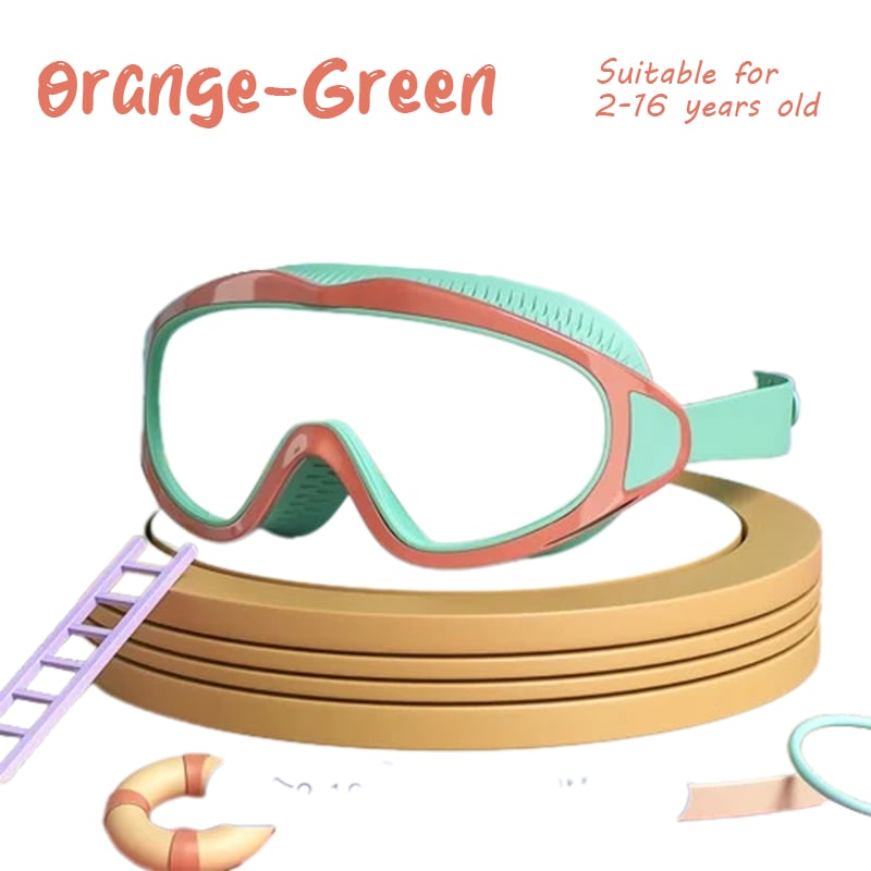 🎉KOOP 2 EN BESPAAR 20% 🔥HD zwembril voor kinderen met groot frame, waterdicht en anti-condens