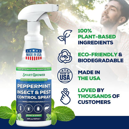 👍Hot Sale- Buy 2 Get 1 Free🗑️Natural Peppermint Oil Insect and Pest Spray🪳🦟 –Maximum Strength - Safe Scent Formula for Home & Garden