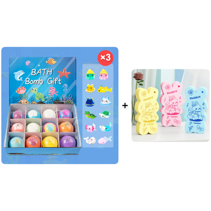 💎 -50% AUF DAS BADEBOMBEN-SET MIT ÜBERRASCHUNG! 💎 12 Meerestier-Spielzeuge, Sanfte Pflege & Duftspaß für Kinder 🛁