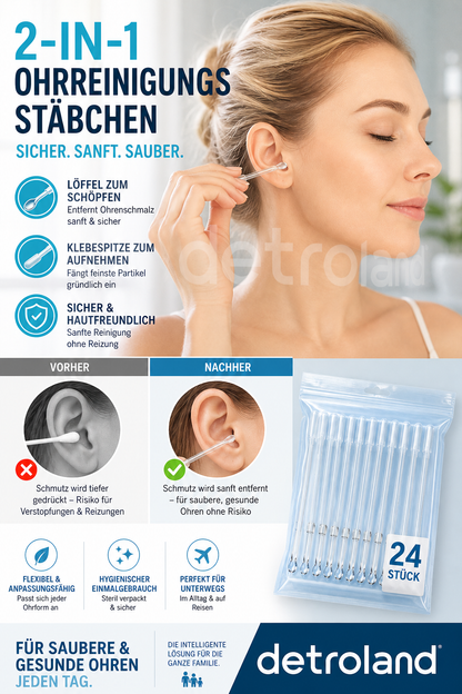 👂Doppelt wirksame, klebrige Ohrreinigungsstäbchen🧹✨