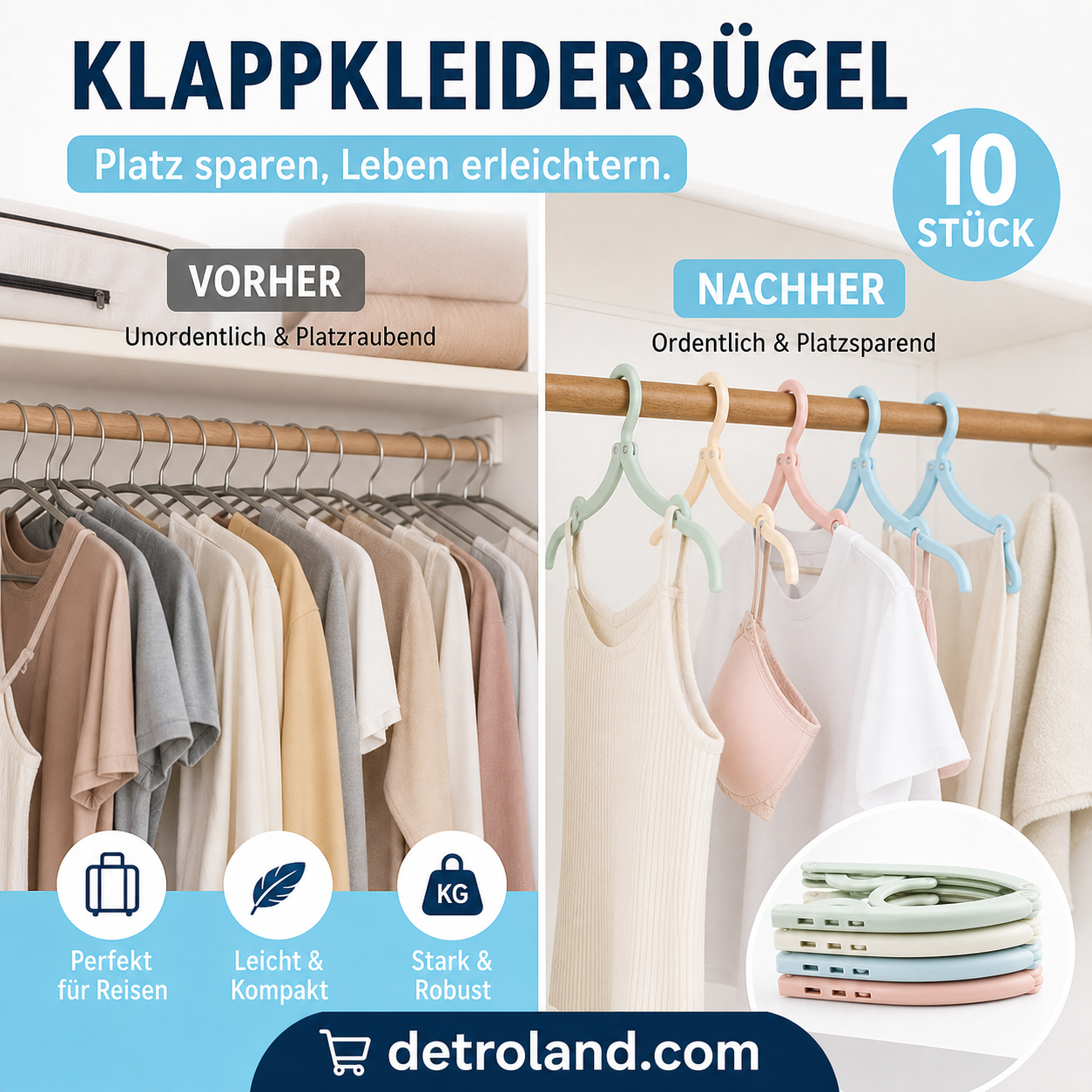 🔥2026 Sommerverkauf 50% Rabatt 🔥Multifunktionale Reisen faltbare Wellen Haanger