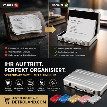 💼Mini-Aktentasche/Visitenkartenhalter aus Aluminiumlegierung mit Diebstahlschut🔐