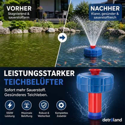 ⚡Hocheffizienter schwimmender Teichbelüfter🐟💨