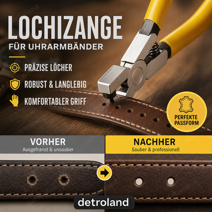 🔧 50% RABATT! 🎉 Tragbare Uhrenarmband-Lochzange – Präzise & einfach – Perfekt zum Anpassen von Leder-, Gummi- oder Kunststoffbändern – für Heimwerker & Uhrenliebhaber ⌚🛠️✨