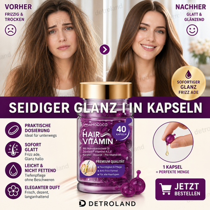 ✨ Haarmaske in Kapseln – 1 Kapsel, sofortiger Glanz & Anti-Frizz! 💎🌿