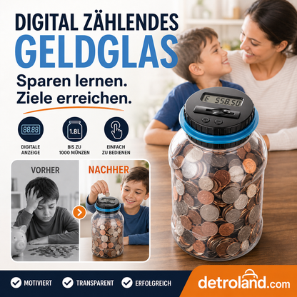 💰✨50 % RABATT! 🏦 Digitale Spardose mit automatischer Münzzählung – Verfolgt Ersparnisse, legt Sparziele fest und macht das Sparen für Kinder und Erwachsene zum Spaß.✨